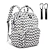 Hafmall Diaper Bag Backpack - Waterproof Multifunction Large Baby Travel Bag (Chevron)