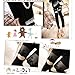 LOCOMO Women Floral Lace Crochet Sheer Thigh Legging Footless FFT004 (S to M)