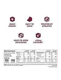 Cápsulas masticables Clif Bloks energizantes, Mora, 2.1 oz, CLIF056, 18, 1