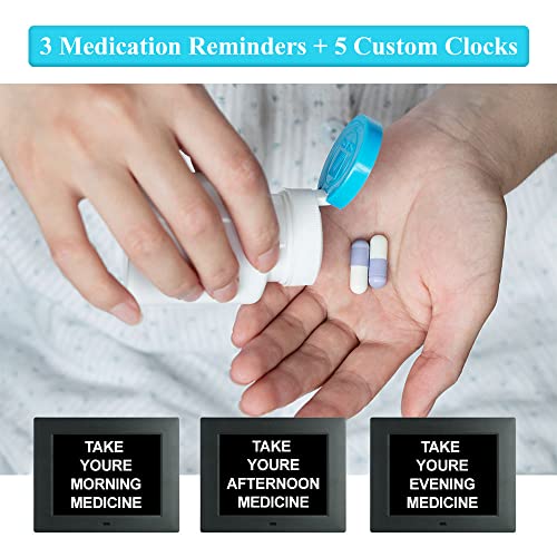 Digital Day Calendar Clock with Medication Reminders 8 Alarms Extra