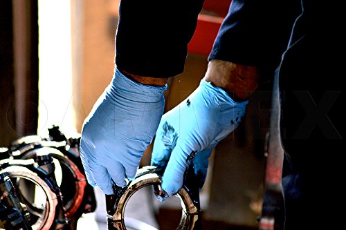 image for AMMEX - IN44100-BX- Nitrile Gloves - Gloveworks - Disposable, Powdered