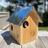 Selections Wooden Squirrel Nest Box Habitat With Metal Roof 29x26x24 cm view 5