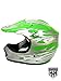 SmartDealsNow DOT Youth & Kids Helmet for Dirtbike ATV Motocross MX Offroad Motorcyle Street bike Helmet (Medium, Green Flame)
