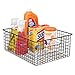 mDesign Metal Wire Food Storage Basket Organizer with Handles for Organizing Kitchen Cabinets, Pantry Shelf, Bathroom, Laundry Room, Closets, Garage - Concerto Collection - Bronze