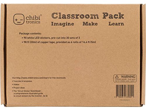 Chibitronics Classroom Pack of 90 White LED Stickers