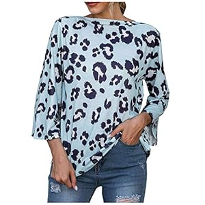 51gPhOqv2PL. SS300 SEEGOU Sudadera para mujer con cuello redondo y estampado de leopardo, manga larga, cuello redondo 51gPhOqv2PL. SS300