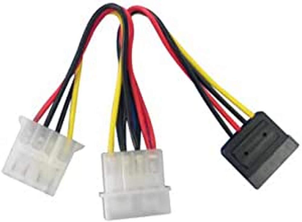 LINDY 5.25 Inch - SATA/5.25 Inch Power Adapter Splitter Cable 0.15m