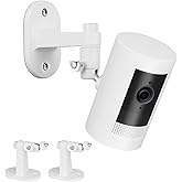 2Pack Adjustable Security Wall Mount Bracket for Ring Stick Up Cam &amp; Ring Outdoor Cam Plus, Perfect View Angle for Your Surveillance Camera System - White