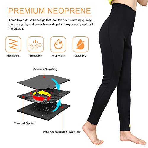 Gowhods Unisex Weight Loss Hot Sweat Sauna Pants - Fat Burning, Leg Slimming, Increasing Sweat, Smoother Skin, Gym Sports Ninth Leggings for Indoor & Outdoor Workout