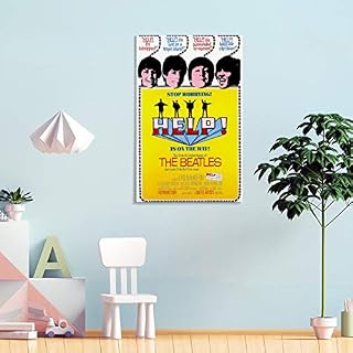 XYDQ Poster décoratif sur toile The Beatles Help British – 50 x 75 cm - Les Beatles, Paul McCartney, John Lennon, RIngo Starr, George Harrison XYDQ Poster décoratif sur toile The Beatles Help British - 50 x 75 cm – Image 4