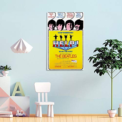 XYDQ Poster décoratif sur toile The Beatles Help British – 50 x 75 cm - Les Beatles, Paul McCartney, John Lennon, RIngo Starr, George Harrison XYDQ Poster décoratif sur toile The Beatles Help British - 50 x 75 cm – Image 5