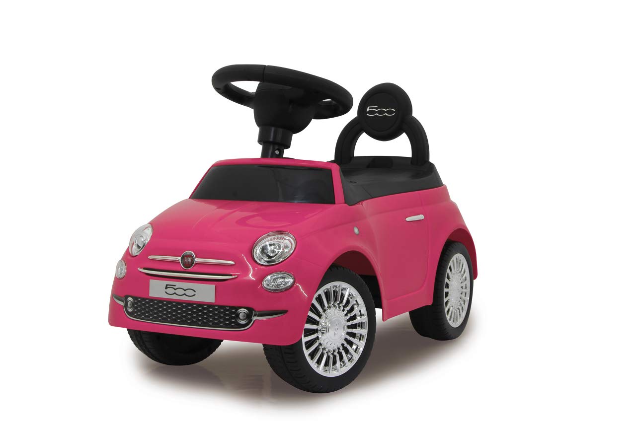 Jamara 460436 - Push-Car Fiat 500 Pink - Tilt Prevention, Backrest, Hand Grip, Boot Under The Seat, Sounds, Horn