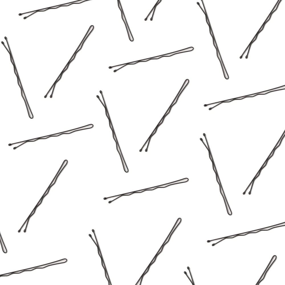 Topkids Accessories Hair Grips for Women and Girls, Bobby Pins Kirby Grips Small Hair Clips Women Hair Styling Accessories Hair Pins for Buns Hair Accessories (65mm, Black 72pc)