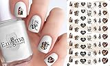 The Nightmare Before Christmas - Jack & Sally Clear Water-slide Nail Decals (Set of 54)