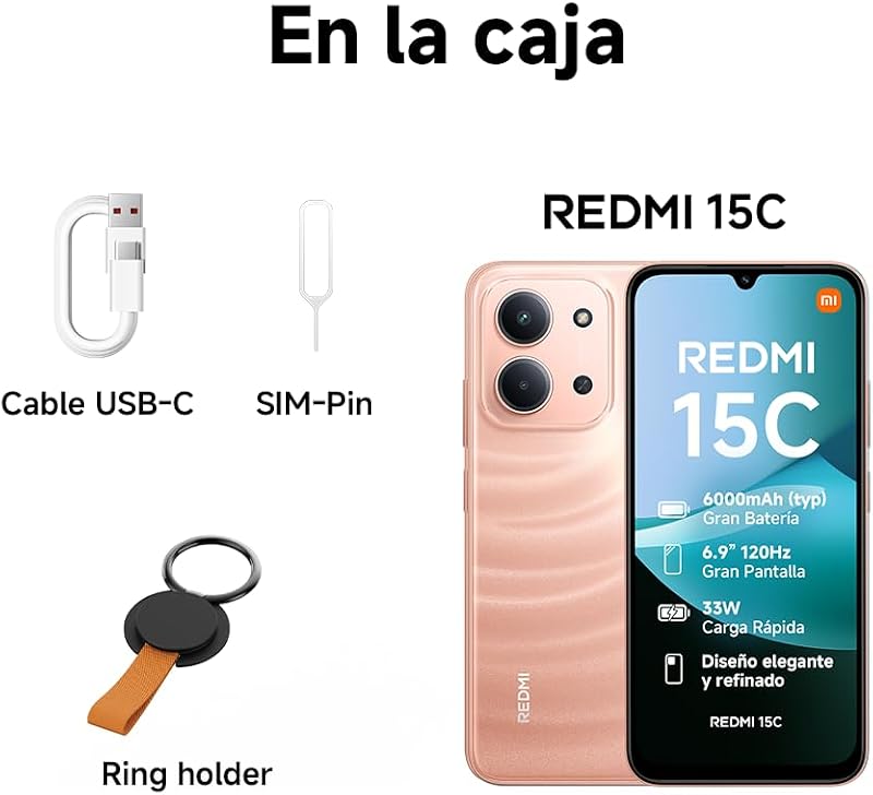 REDMI 15C Smartphone de 4+256GB Azul Pantalla de 6,9" 120 Hz — foto 4 de 7