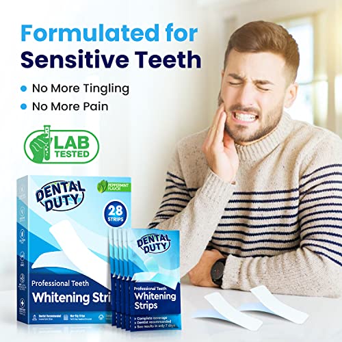 Dental Duty Sensitive Teeth Whitening Strips Professional Vegan Stain