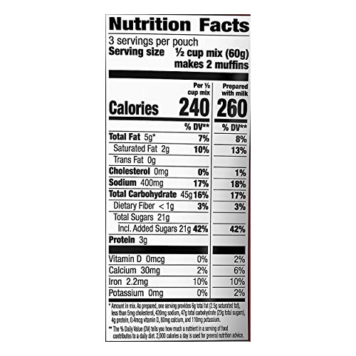 BETTY CROCKER BANANA NUT MUFFIN MIX, MADE WITH WALNUTS, 6.4 OZ. (PACK OF 9)