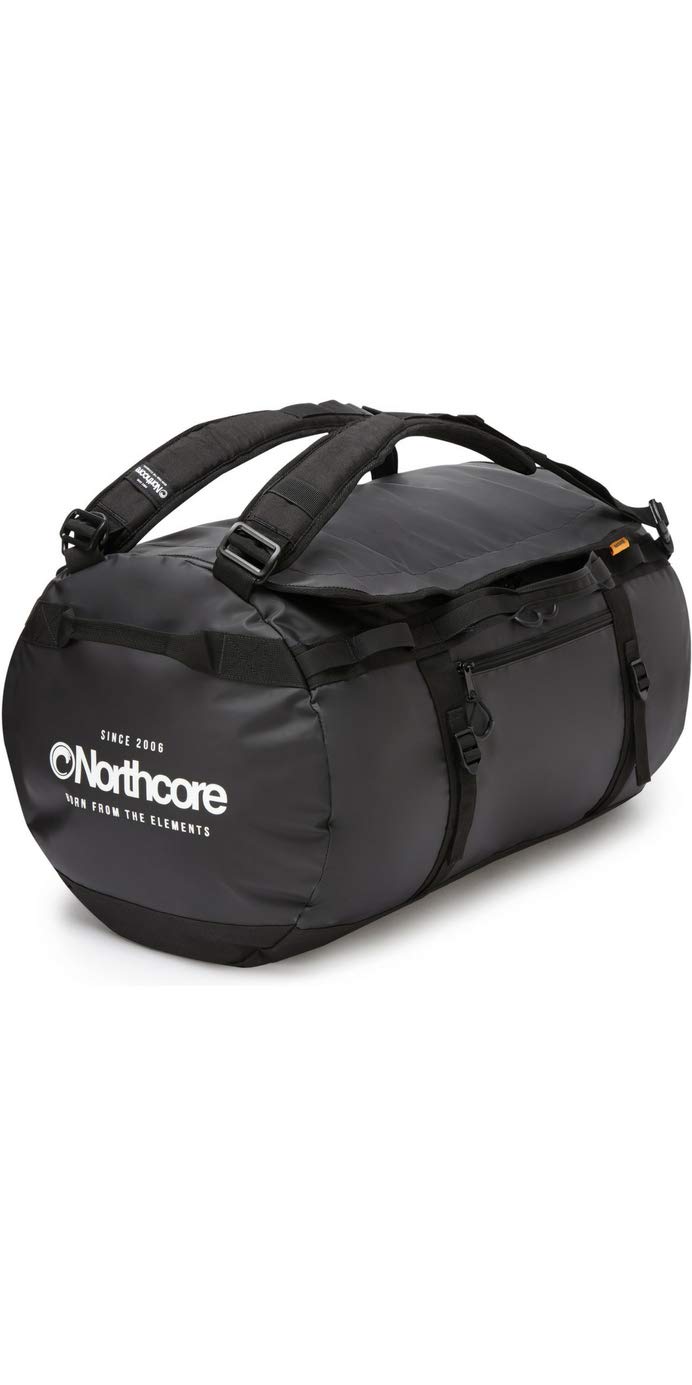 Northcore Surfing and Watersports Accessories - Duffel Bag 40L 40 Litre Capacity - Black White