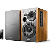 Edifier R1280DB Powered Bluetooth Bookshelf Speakers - Optical Input - Wireless Studio Monitors - 4 Inch Near Field Speaker - 42w RMS - Wood Grain (Wood)