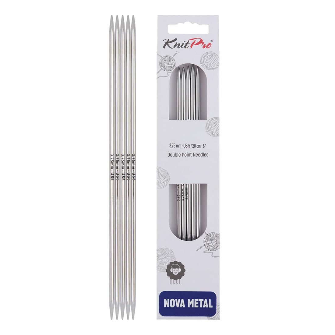 KnitPro Nova Double Pointed Needles 8" (20cm) | 3.75mm