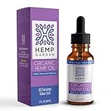 Organic Hemp Oil for Pain Relief – Large 60 Servings Value Size – 500mg Full Spectrum Anxiety Relief, Anti-Inflammatory & Sleep Aid – Natural, Ultra Pure Essential Fatty Acids Omega 3 & 6, Vegan