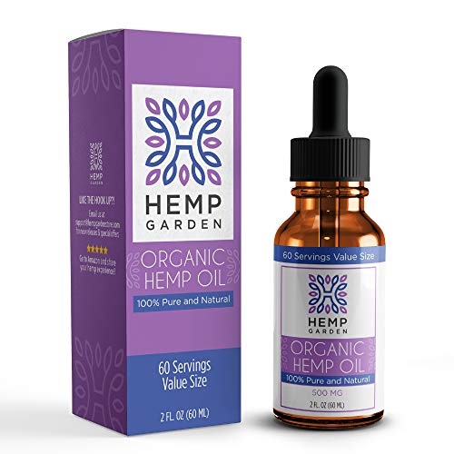 Organic Hemp Oil for Pain Relief – Large 60 Servings Value Size – 500mg Full Spectrum Anxiety Relief, Anti-Inflammatory & Sleep Aid – Natural, Ultra Pure Essential Fatty Acids Omega 3 & 6, Vegan