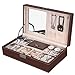 SONGMICS Brown Jewelry Box 8 Watch Organizer Storage Case with Lock and Mirror UJWB41Z