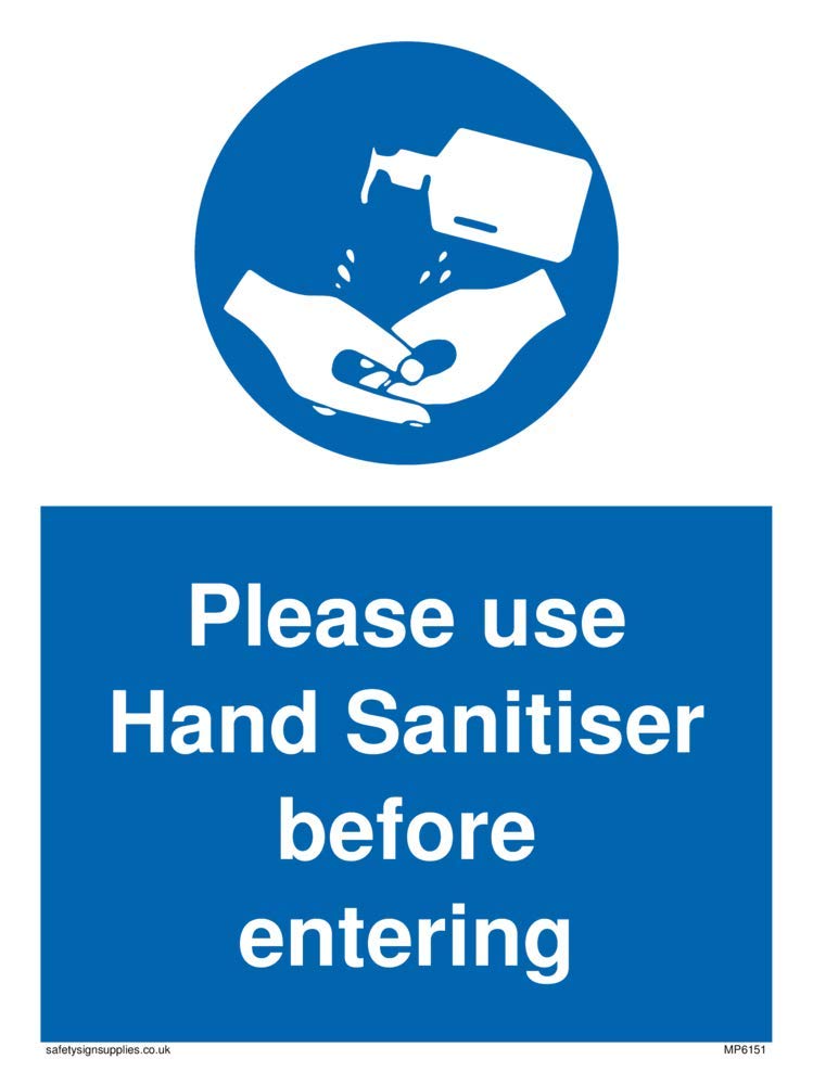 Please use Hand Sanitiser before entering