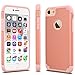 Tekcoo for iPhone 8 Case, iPhone 7 Case for Girls, [Tbaron Series] Bumper Case Shock Absorbing Hard Hybrid Slim Thin Cute Cover [Scratch Proof] Plastic Shell + TPU Rubber Inner [Rose Gold]