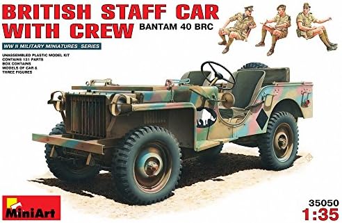 Mini Art Plastics British Staff Car with Crew
