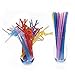 Flexible Straws of 200 pieces, Kinsky Colorful Disposable Extra Long Bendable Plastic Drinking Straws