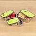 Bento Lunch Box Containers – Healthy Takeaway No More Leaks Airtight Vacuum Suction Lid BPA Free - Easy Clean in Dishwasher Strong Durable Stainless Steel - Set of 3
