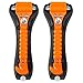 Lifehammer Brand Car Safety Hammer, the Original Emergency Escape and Rescue Tool with Seatbelt Cutter, Made in the Netherlands, Glow Orange (Pack of 2)