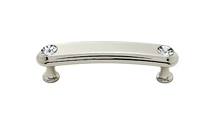 Alno C211 3 Pn Traditional Crystal Pulls Polished Nickel