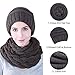 Winter Men Hat Scarf Set, Beanie Hat Neck Warmer for Women