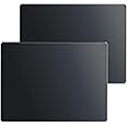 LANGBOHOS Tempered Glass Cutting Boards for Kitchen,Black Cutting Board for Countertop,Non-slip Chopping Board,Kitchen countertop,Table protection,Heat Resistant, Shatter Resistant (Black, Set of 2)