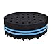 New Oval Double Side Two in One Magic Twist Hair Sponge Afro Braid Style Dreadlock Coils Wave Hair Curl Sponge Brush (Blue)