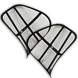 Zone Tech Set of 2 PosturePro Mesh Office Chair & Car Seat Lumbar Back Support