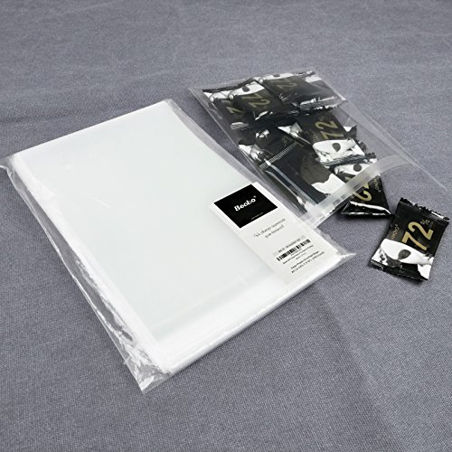 Becko 5.25 x7.4 Inch Clear Envelope Cello Bags with Adhesive Closure for Keeping Letter/Jewelry/Small Parts - 100 Packs