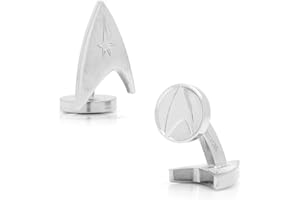 CUFFLINKS INC. Star Trek Silver Delta Shield Cufflinks, Officially Licensed