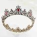 S SNUOY Baroque Crown for Women - Vintage Queen Tiara - Black