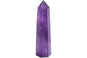 Luckeeper Healing Crystal Wands | 2" Amethyst Crystal| 6 Faceted Reiki Chakra Meditation Therapy