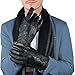 Black Leather Gloves Mens Thinsulate Lining Warm Driving Gloves Large By DEBRA WEITZNER