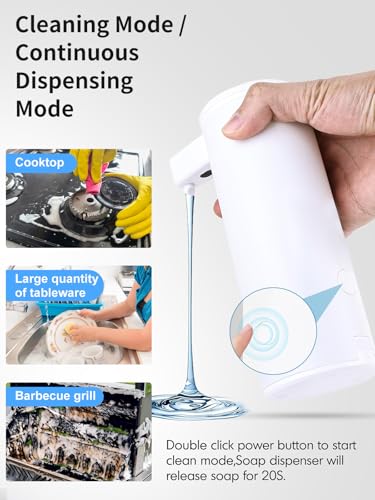 Infrared Sensor Stainless Steel Automatic Soap Dispenser - Automatic Liquid Soap Dispenser with Infrared Sensor - USB-C Charging, Soap Dispenser Set for Bathroom, Kitchen