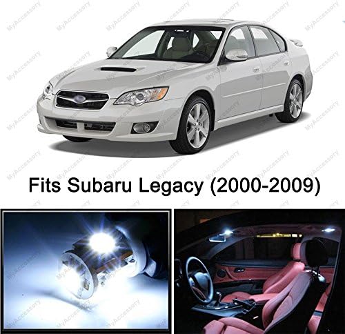 10 x Premium Xenon White LED Lights Interior Package Kit for Subaru Legacy (2000-2009)
