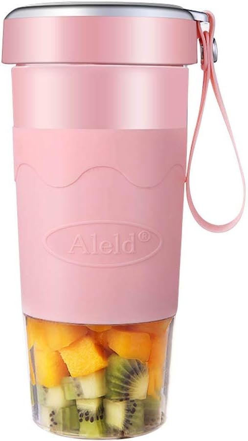 LLguz Electric Juicer Cup Orange Juice Blender Mixer USB Rechargeable Squeezer For Travel Fruit Lemon Watermelon Juicing,304 Stainless Steel Blade,With Unique Carrying Rope,420ML