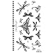 King Horse Dragonfly Temporary Tattoo sticker