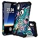 Hocase for iPhone XR Case, Heavy Duty Shockproof Protection Soft Silicone Rubber+Hard Plastic Bumper Hybrid Dual Layer Protective Case for iPhone XR (6.1-inch Display) 2018 - Mandala in Galaxy