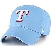 47 Brand MLB Alternate Color Primary Logo Clean Up Adjustable Baseball Cap Hat, Adult One Size Fits All