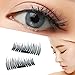 New Magnetic False Eyelashes,1 Pair 4 Pieces 3D Magnetic False Eyelashes, Reusable Fake Lashes,Widen Magnetic False Eyelashes -Cover all eyes